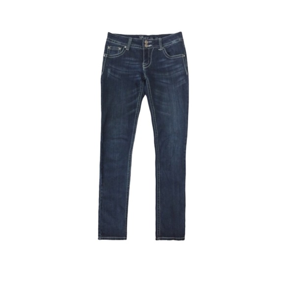 🌸Grace in LA🌸 Slim Straight Leg Jeans Sz 7 Blue - Picture 1 of 7